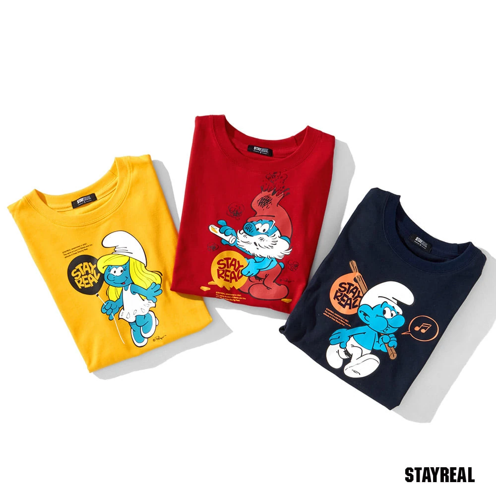 STAYREAL Smurfs apparel collaboration